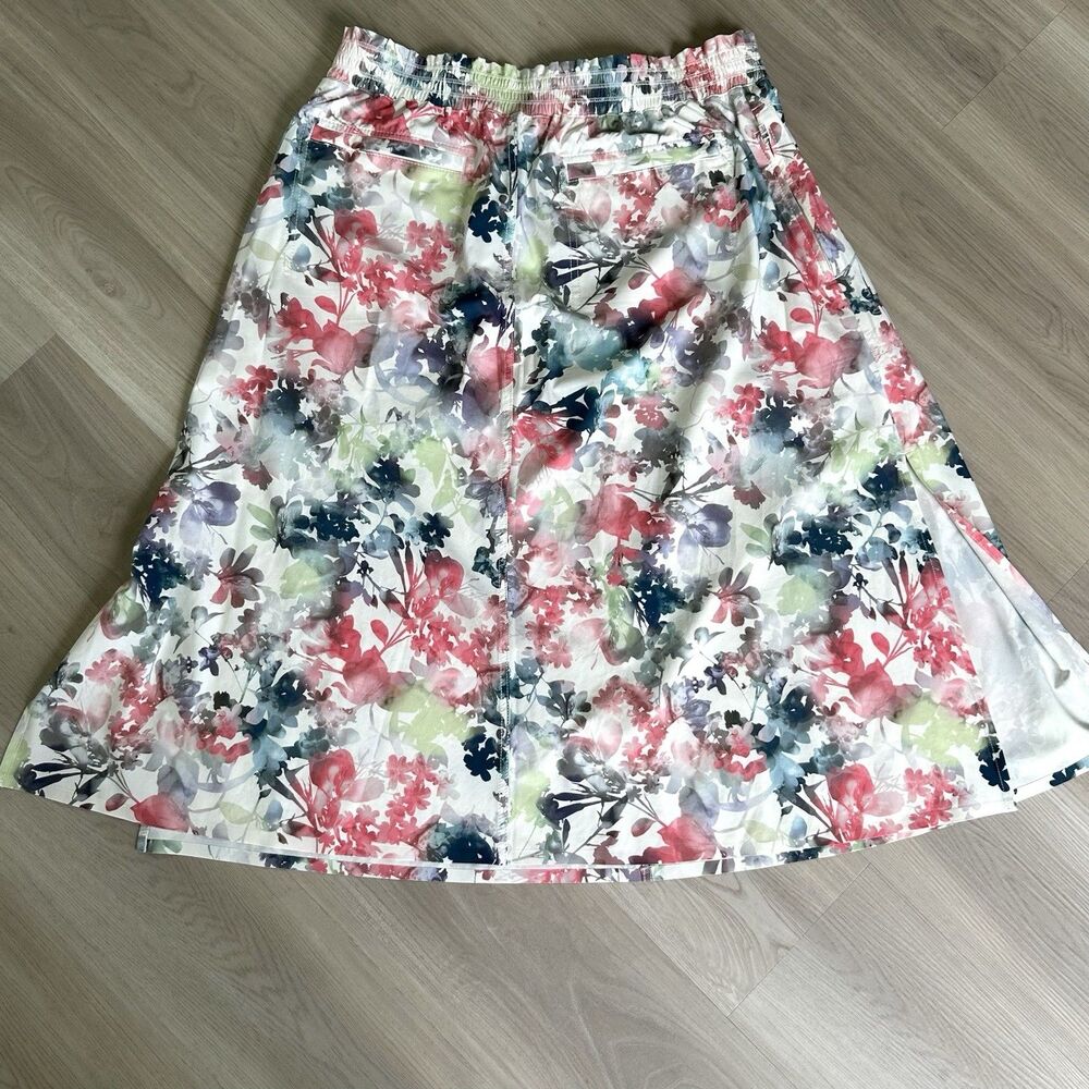 Athleta Lumen Floral Cream Jupe Savannah Skirt Size Large L - Picture 5 of 9